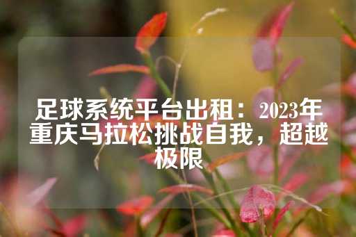 足球系统平台出租：2023年重庆马拉松挑战自我，超越极限-第1张图片-皇冠信用盘出租