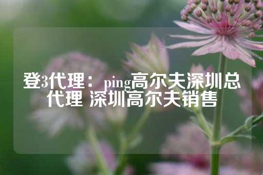 登3代理：ping高尔夫深圳总代理 深圳高尔夫销售