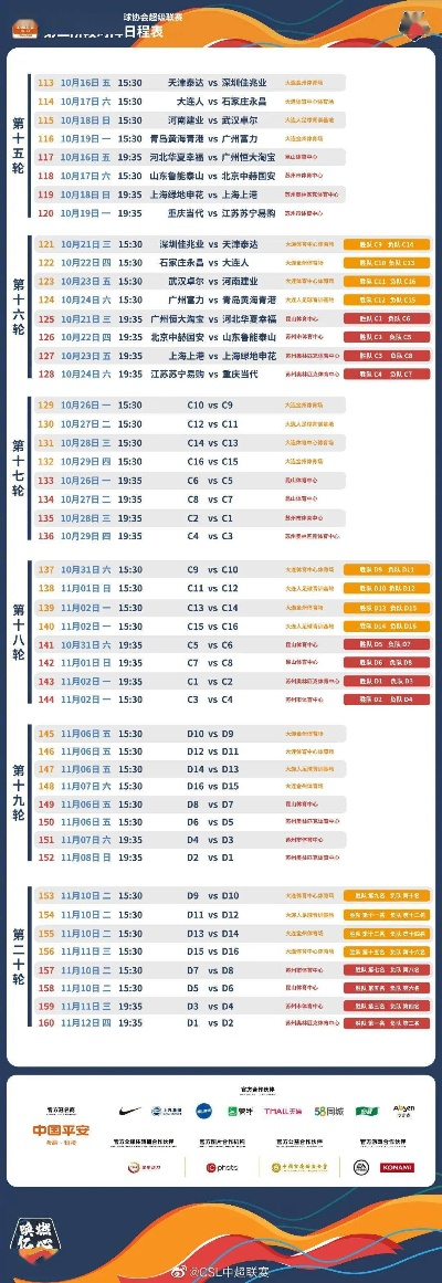 中超首发鲁能 中超鲁能赛程2020赛程表第二阶段