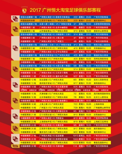 2017年中超恒大赛程 2017赛季中超联赛-第2张图片-www.211178.com_果博福布斯